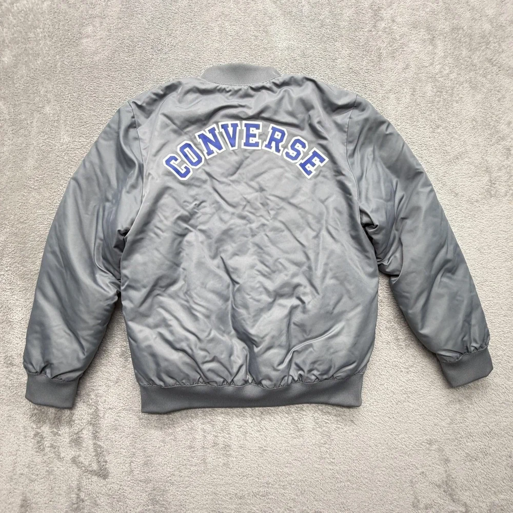 Converse Jacket Boys 12-13Y Gray Bomber Insulated‎ Full Zip Puffer Coat